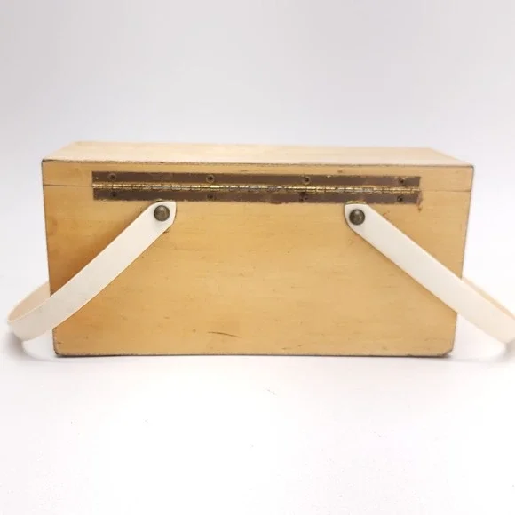Enid Collins Of Texas 1960's Wood Box Purse "Busy‎ Bees" Boho Vintage Handbag - Picture 7 of 13